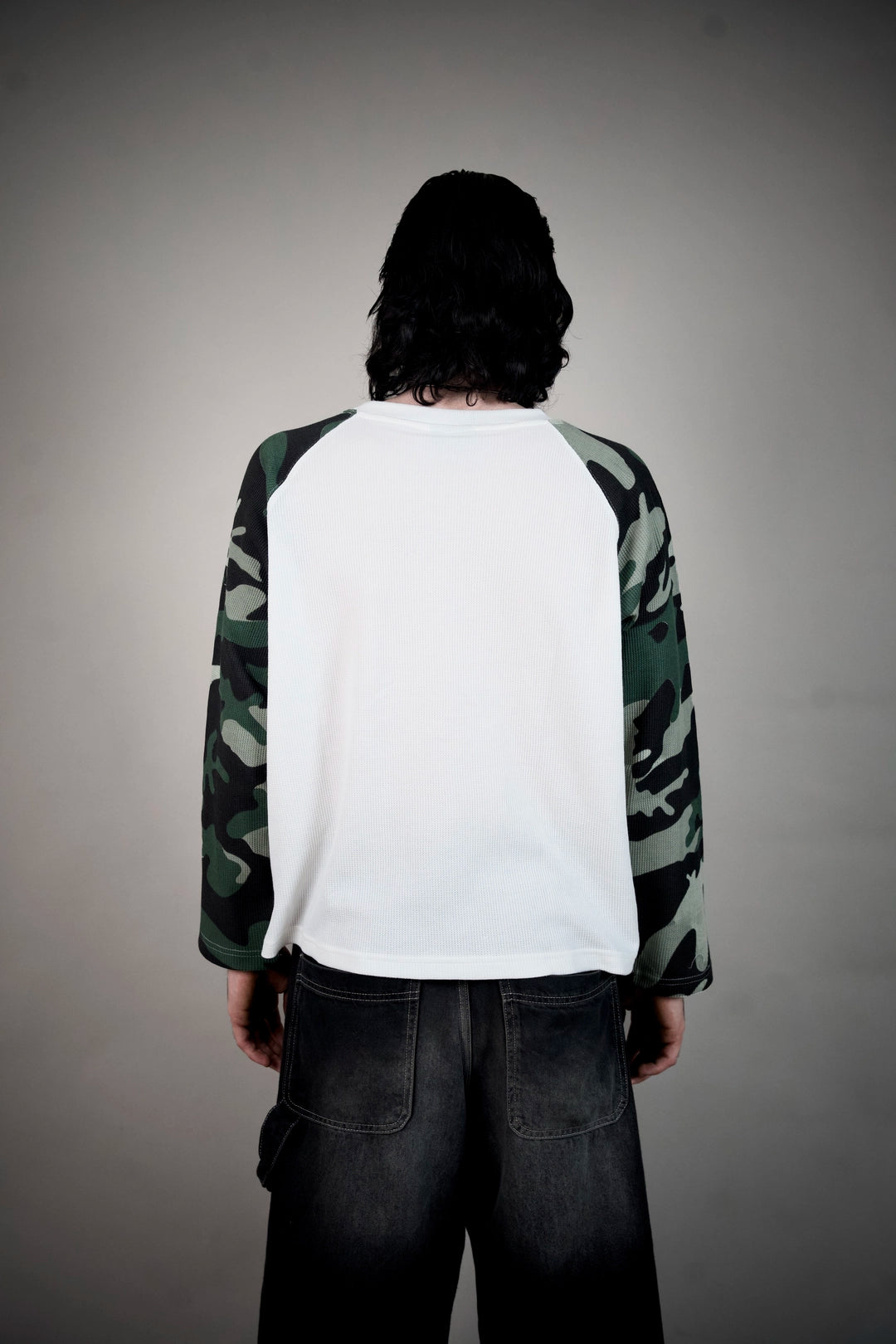 Ghetto’s Nature Camo Raglan Waffle Tee – Olive & White | Ghetto