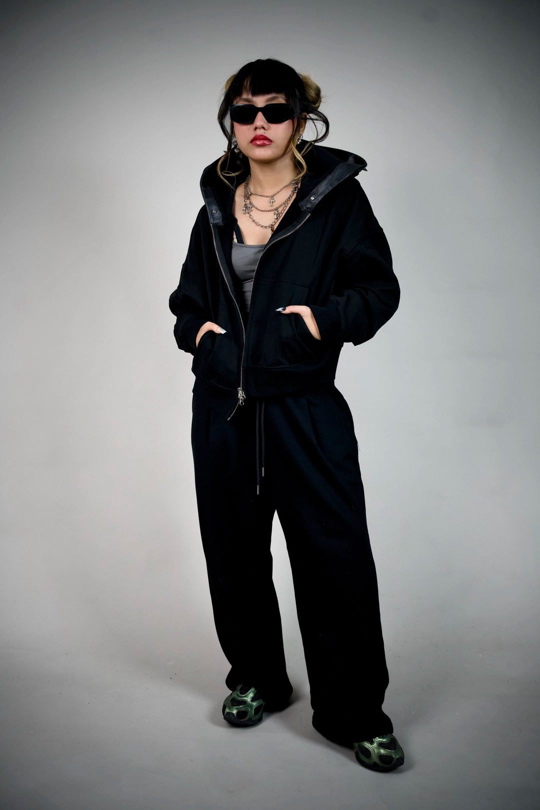 Last Rites Oversized Black Zip Hoodie – Hooded Streetwear | Ghetto