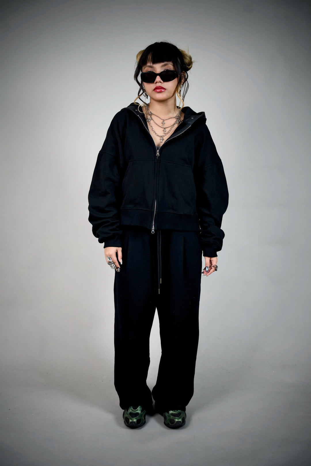 Last Rites Oversized Black Zip Hoodie – Hooded Streetwear | Ghetto