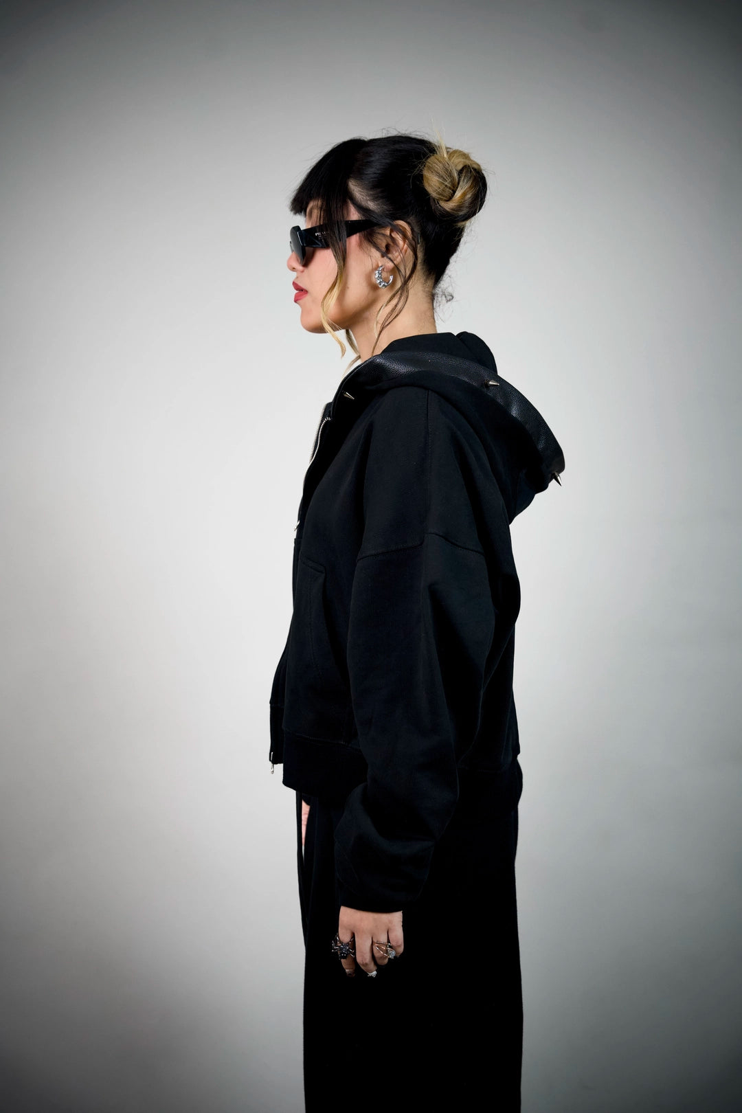 Last Rites Oversized Black Zip Hoodie – Hooded Streetwear | Ghetto