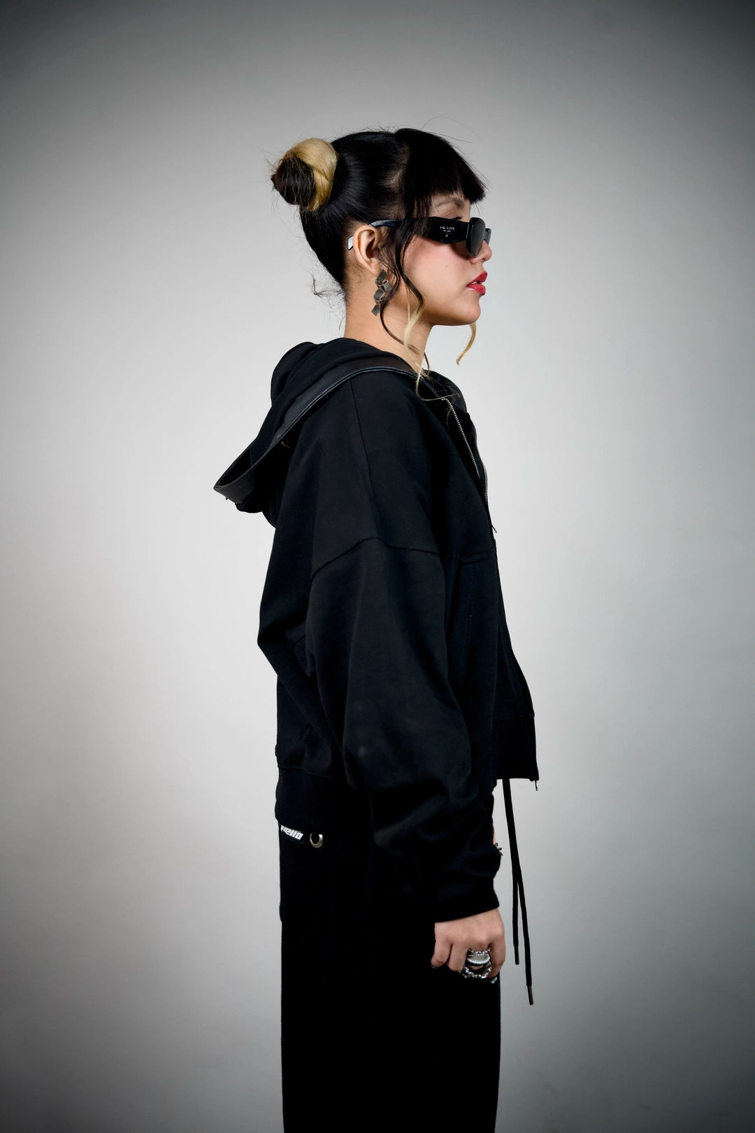 Last Rites Oversized Black Zip Hoodie – Hooded Streetwear | Ghetto
