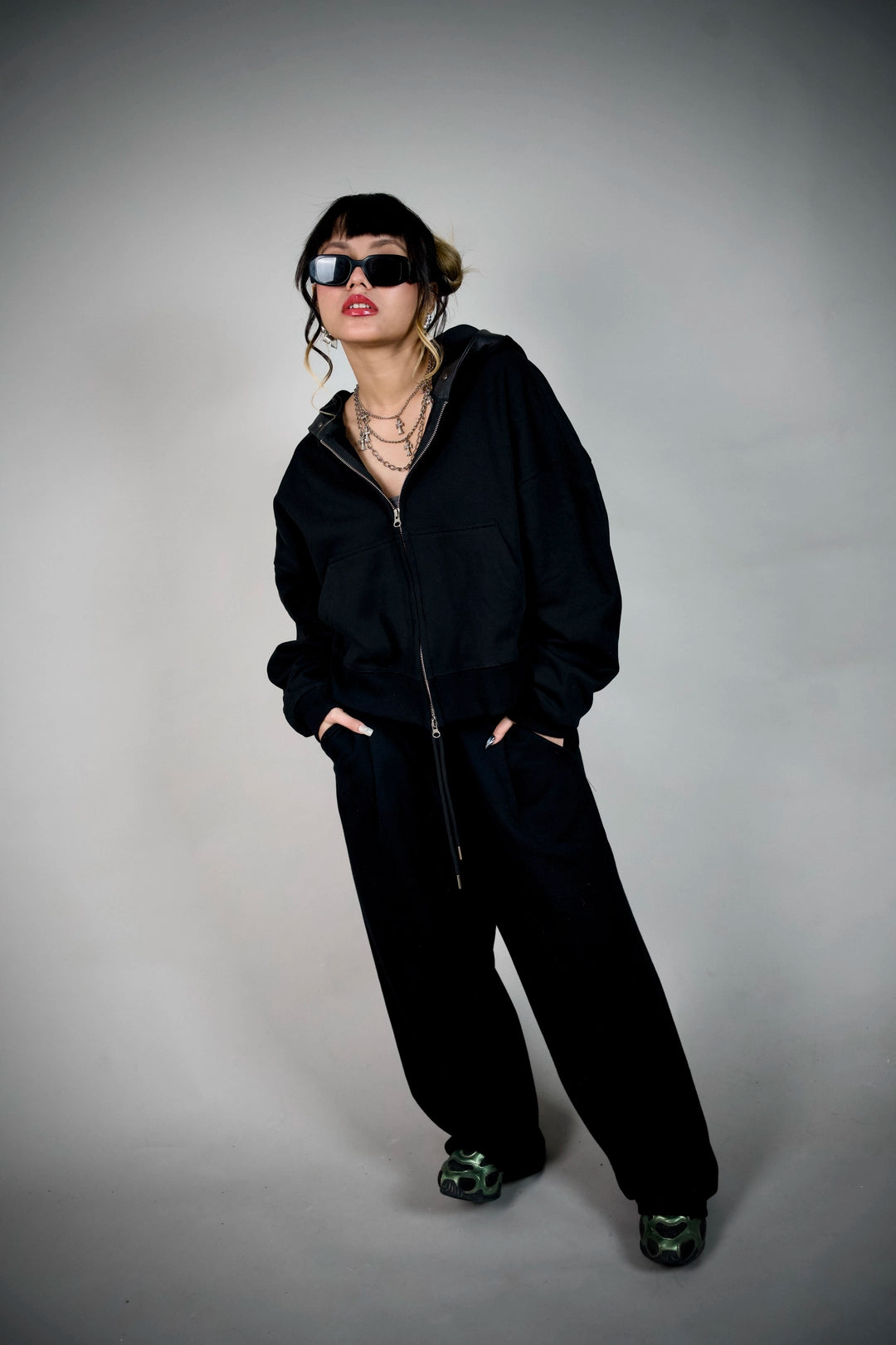 Last Rites Oversized Black Zip Hoodie – Hooded Streetwear | Ghetto